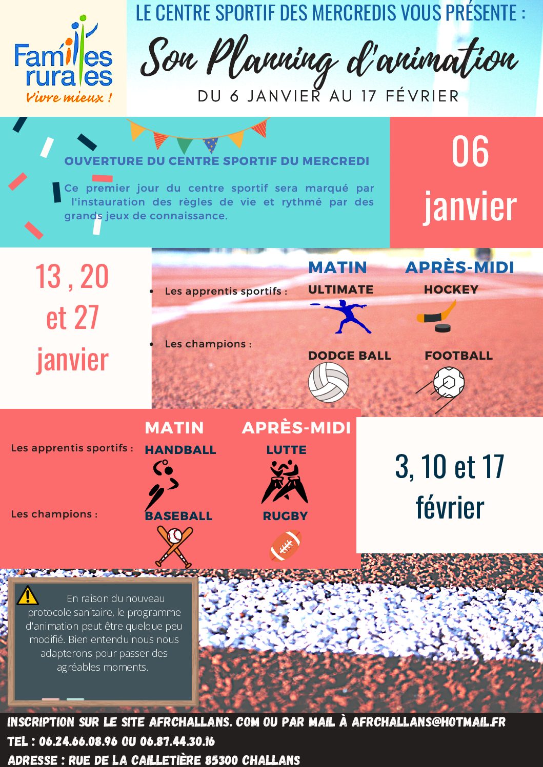 PLANNING ANIMATION JANVIER FEVRIER 2021